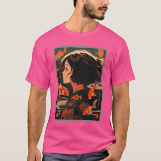 Camiseta Estética japonesa vintage Garota Otaku Anime vinta