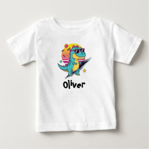 Camiseta Estética Legal dos Anos 80 Trex Dinossauro com Ócu