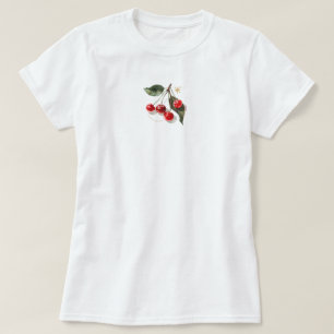 Camiseta Estética minimal fofa cereja fresca