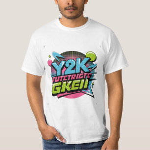 Camiseta Estética Neon Retro Y2K Negrito Gráfico Inspirado
