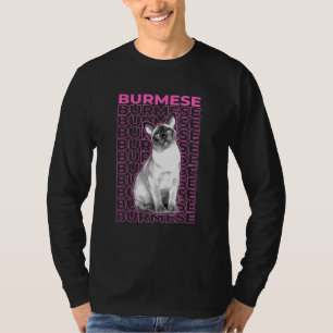 Camiseta Estética Pastel de Gato Birmanês
