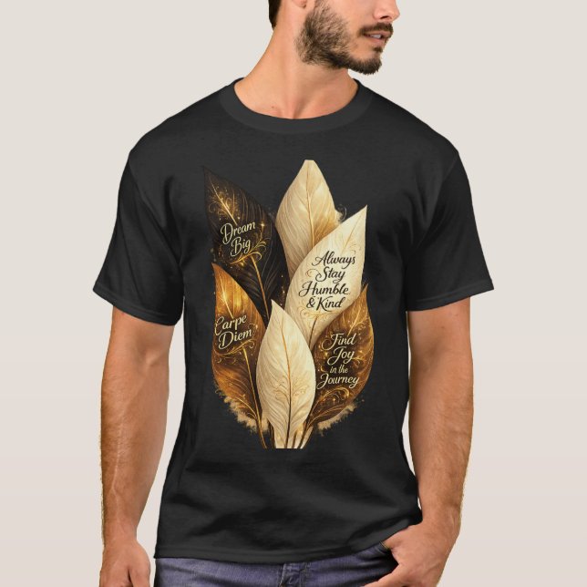 Camiseta Estética Pena Dourada ya (Frente)