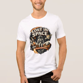 Camiseta Estética Perdido no Espaço Design Vintage Astronau