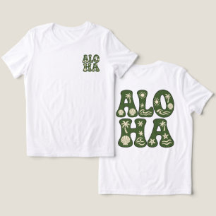 Camiseta Estética Personalizada de Praia Tropical Retro Alo
