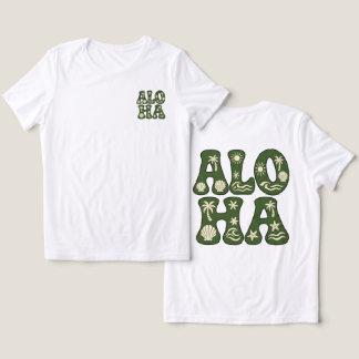 Camiseta Estética Personalizada de Praia Tropical Retro Alo