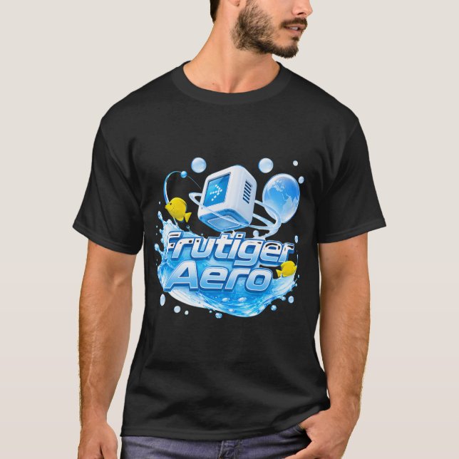 Camiseta Estética Retro da Internet Frutiger Aero (Frente)