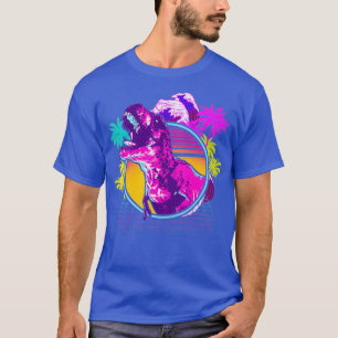Camiseta Estética retrô do dinossauro Vaporwave 90s 80s