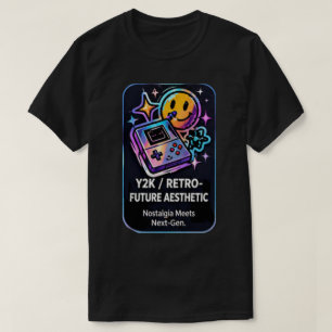 Camiseta Estética Retro-Futura Y2K Futurista