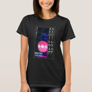 Camiseta Estética Streetwear de Tóquio Cyberpunk Glitch Jap