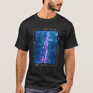 Camiseta Estética Streetwear de Tóquio Cyberpunk Glitch Jap