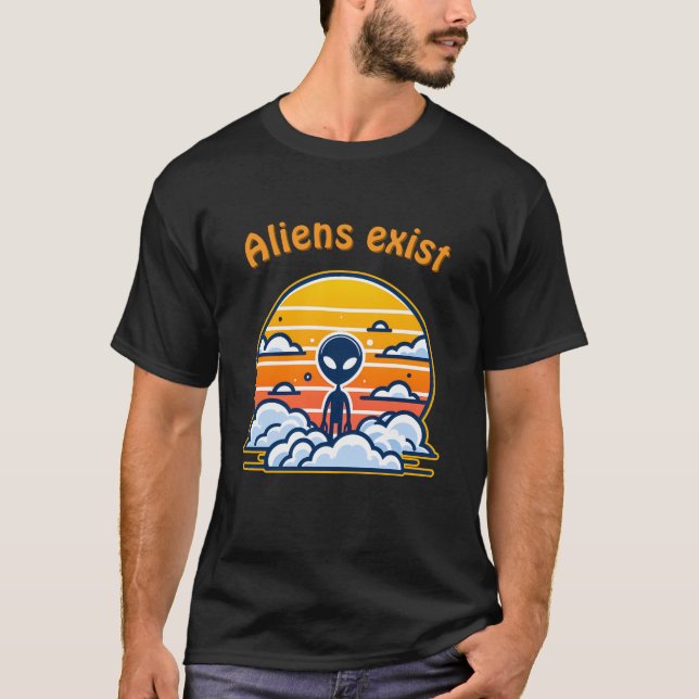 Camiseta Estética Sunset alienígena | Alienígena Sci-Fi Sun (Frente)