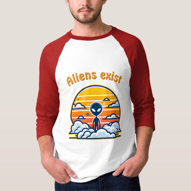 Camiseta Estética Sunset alienígena | Alienígena Sci-Fi Sun (Frente)