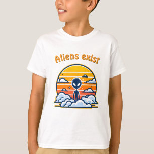 Camiseta Estética Sunset alienígena Alienígena Sci-Fi Sun