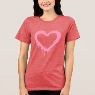 Camiseta Estética Trendy Pink Heart Y2K