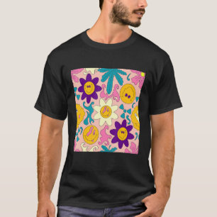 Camiseta Estética Trippy Sorriso Feliz Rosto Kidcore Weirdc