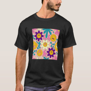 Camiseta Estética Trippy Sorriso Feliz Rosto Kidcore Weirdc