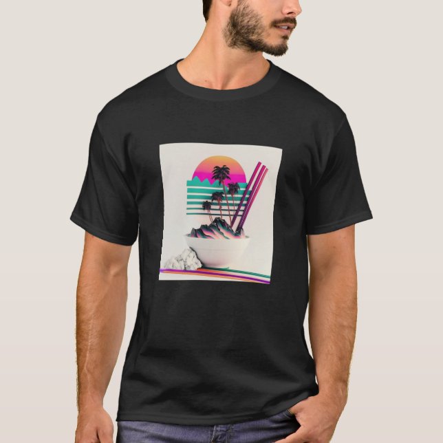 Camiseta Estética Vaperwave Glitch Retrowave Synthwave  1 (Frente)