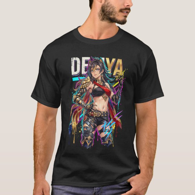 Camiseta Estética Vaporwave Dehya Genshin Impact (Frente)
