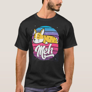 Camiseta Estética Vaporwave Japonês Otaku Meme Meh Corgi