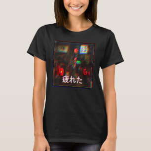 Camiseta Estética Vaporwave Japonesa Noturna Tsukareta Rua
