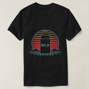 Camiseta Estética Vaporwave Leite Retro