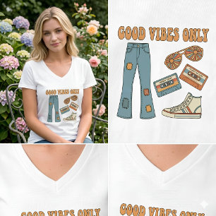 Camiseta Estética Vintage Stay Groovy Antiga Escola