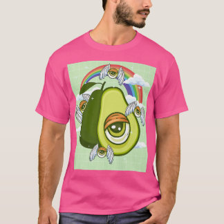 Camiseta Estética Weirdcore Kawaii Avocado Olho Asas