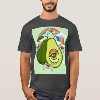 Camiseta Estética Weirdcore Kawaii Avocado Olho Asas