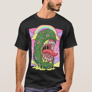 Camiseta Estética weirdcore kawaii picles globos oculares