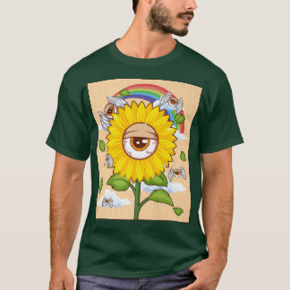 Camiseta Estética Weirdcore Kawaii Sunflower Eye Wingy