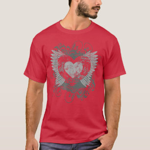 Camiseta Estética Y2k Fairy Wings Heart Alt Grunge