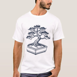 Camiseta Estética Zen da Árvore Bonsai Japonesa