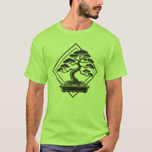 Camiseta Estética Zen de Árvore Bonsai Japonesa