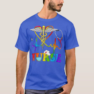 Camiseta Estetoscópio com batimento cardíaco LGBT Enfermeir