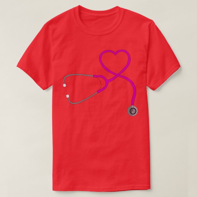 Camiseta Estetoscópio Coração 2 (Frente do Design)