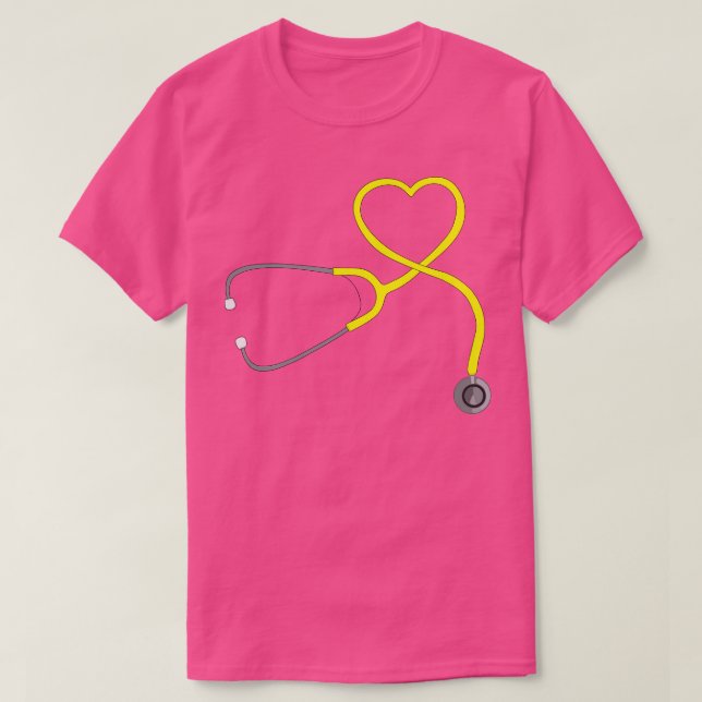 Camiseta Estetoscópio Coração 5 (Frente do Design)