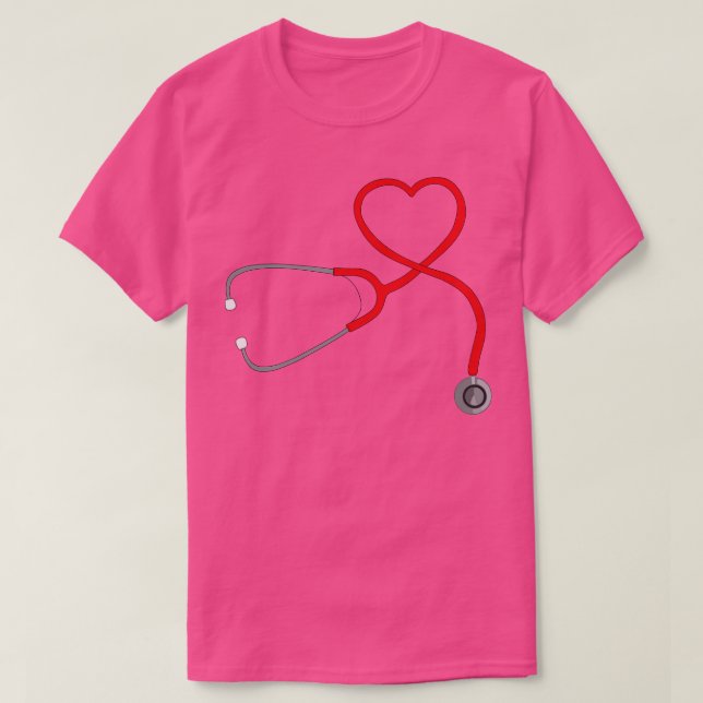 Camiseta Estetoscópio Coração 7 (Frente do Design)