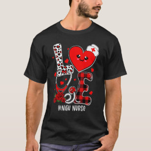 Camiseta Estetoscópio de Amor Coração Enfermeira UTI Neo Di