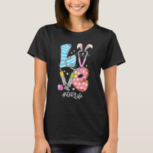 Camiseta Estetoscópio De Amor Ou Páscoa De Enfermeira De Co