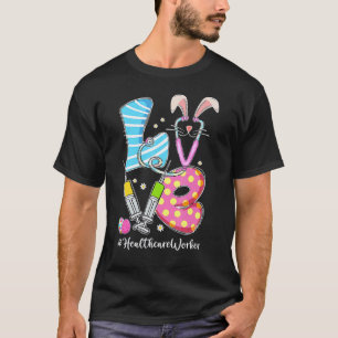 Camiseta Estetoscópio de Amor Profissional de Saúde Bunny E