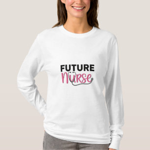 Camiseta Estetoscópio de Futuro Enfermeiro Design Ousado