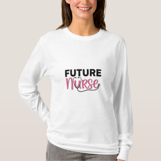 Camiseta Estetoscópio de Futuro Enfermeiro Design Ousado