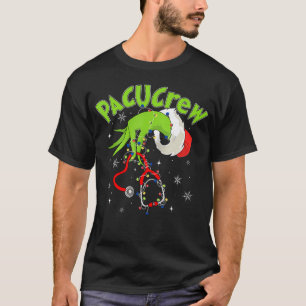 Camiseta Estetoscópio de Natal Enfermeira Pacu Crew Luzes d