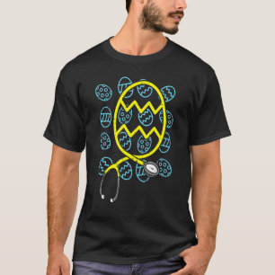 Camiseta Estetoscópio De Ovo De Páscoa Escrub Pacu Nicu Enf