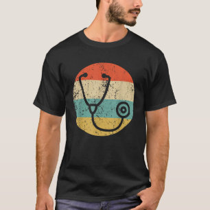 Camiseta Estetoscópio Vintage Retro Médico Enfermeira