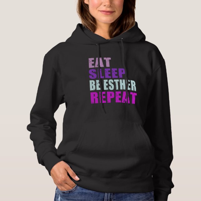 Camiseta Esther Eat Sleep Be Repeat Esther (Frente)