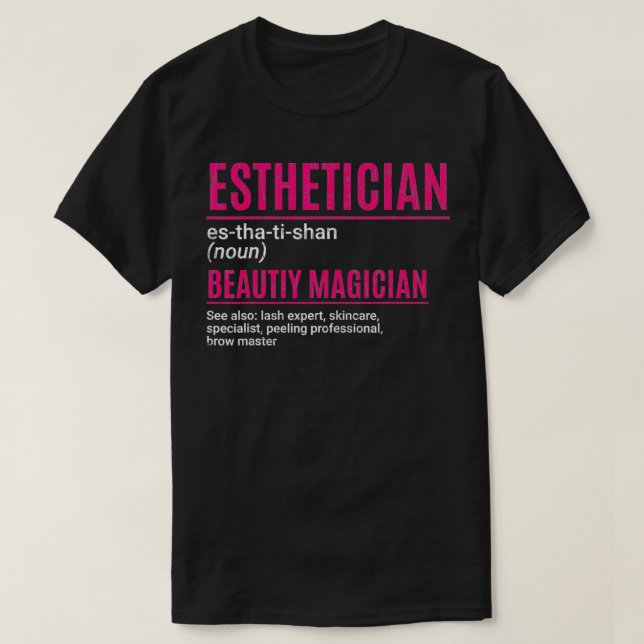 Camiseta Estheticista Bela Engraçada Magista Makeup Artista (Frente do Design)