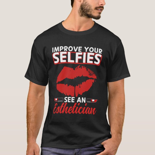 Camiseta Estheticista Selifa Lábios Estéticos Beleza Cosme (Frente)
