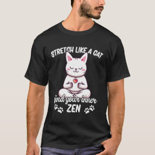 Camiseta Esticar Como Um Gato De Yoga