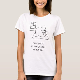 Camiseta Esticar, Fortalecer, Renderizar   Yoga Cat